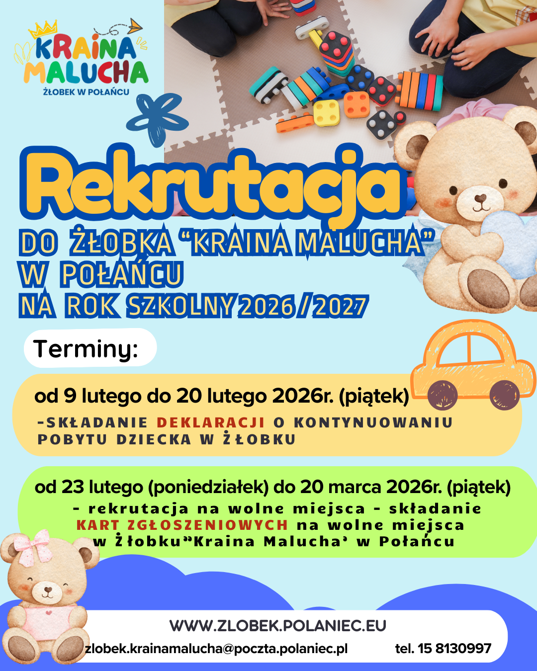 REKRUTACJA DO ŻŁOBKA 2026/2027